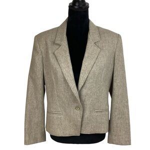 VINTAGE WHITE STAG CROP AUSTRALIAN WOOL PREPPY ACADEMIA BLAZER 14